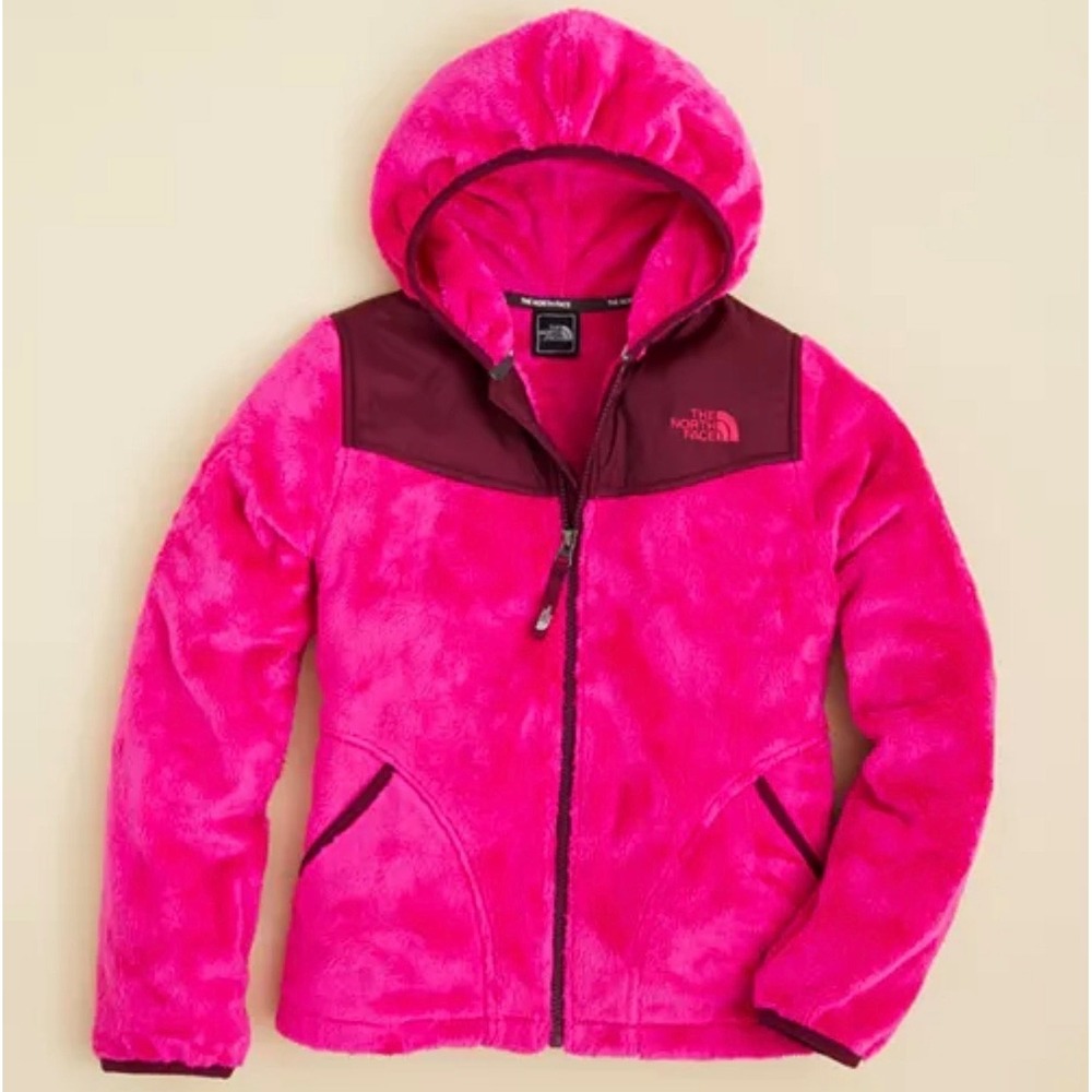 The North Face Girls Oso Hoodie Full Zip Fleece Jacket Pink Size S Gorpcore Hike